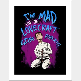 Lovecraft eZine Podcast - blue text, purple background Posters and Art
